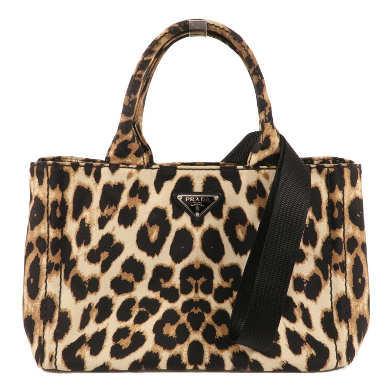 PRADA 帆布2 Way Shoulder銀扣手挽肩背兩用袋-0