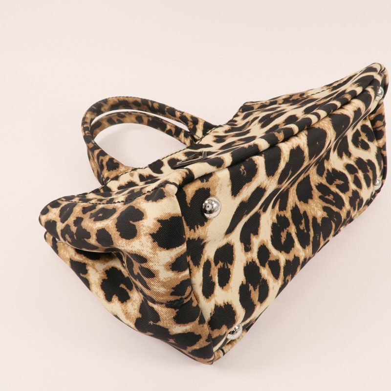 PRADA 帆布2 Way Shoulder銀扣手挽肩背兩用袋-6