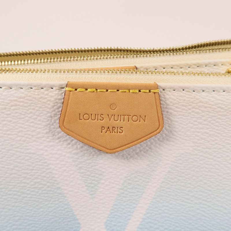 LOUIS VUITTON Monogram Giant Multi Pochette金扣手挽肩背兩用袋-9