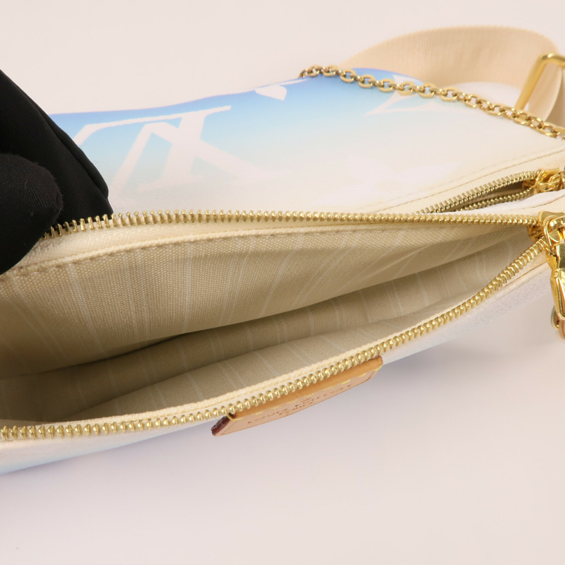 LOUIS VUITTON Monogram Giant Multi Pochette金扣手挽肩背兩用袋-11