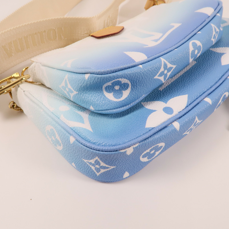 LOUIS VUITTON Monogram Giant Multi Pochette金扣手挽肩背兩用袋-14