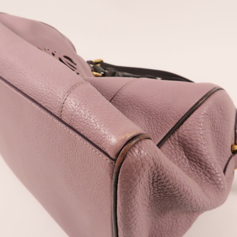 LOEWE 牛皮皮革Fusta金扣手挽肩背兩用袋-7