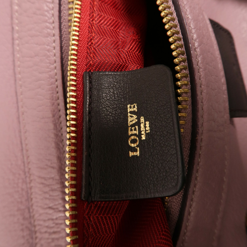 LOEWE 牛皮皮革Fusta金扣手挽肩背兩用袋-17