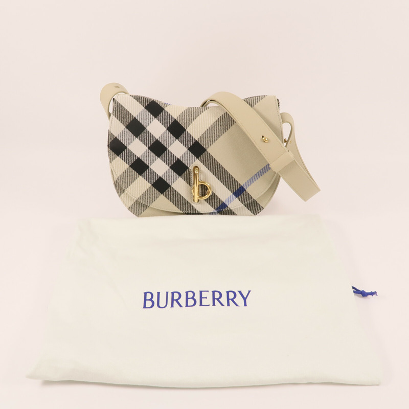 BURBERRY 帆布Shoulder Bag金扣肩背袋-3