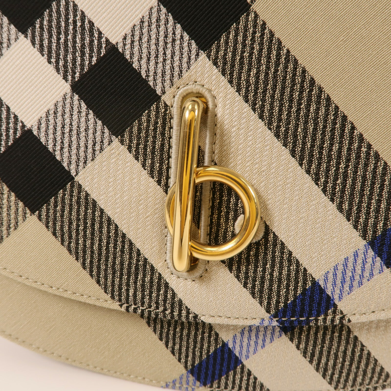 BURBERRY 帆布Shoulder Bag金扣肩背袋-9