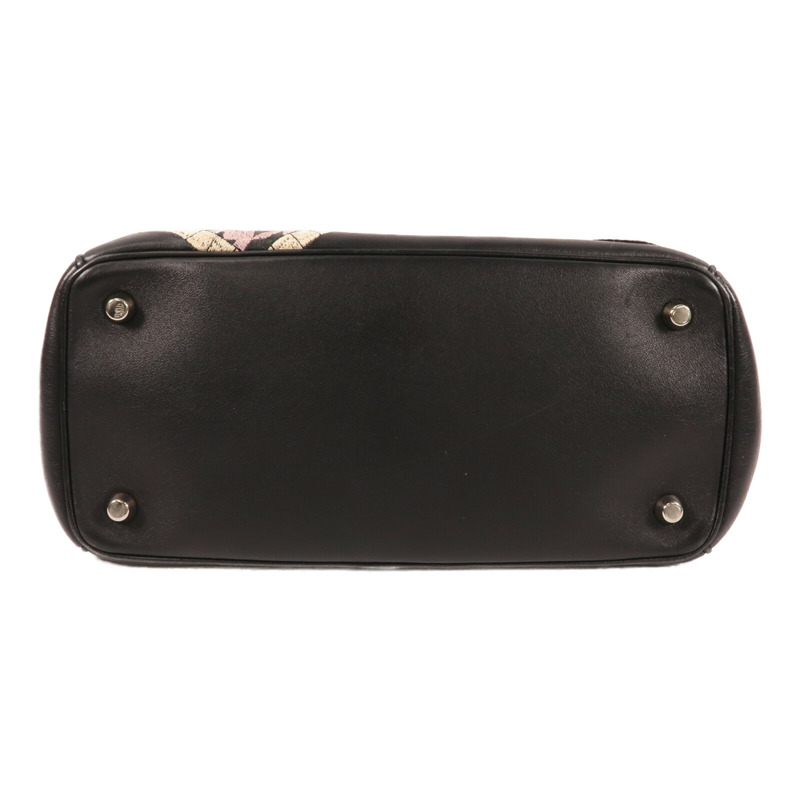 Dior 牛皮皮革Hand Bag銀扣手挽肩背兩用袋-3