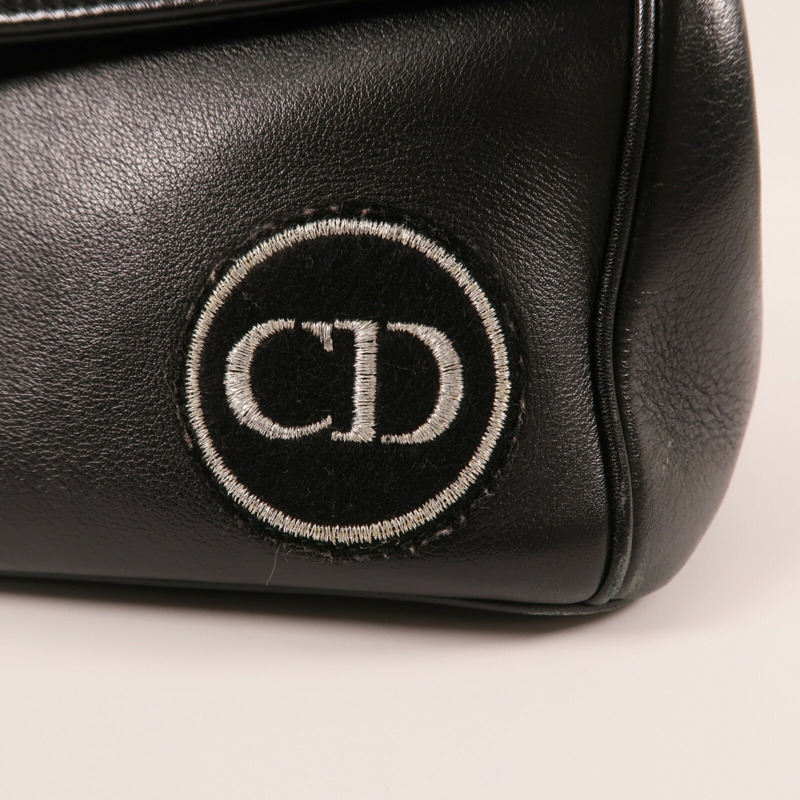 Dior 牛皮皮革Hand Bag銀扣手挽肩背兩用袋-7