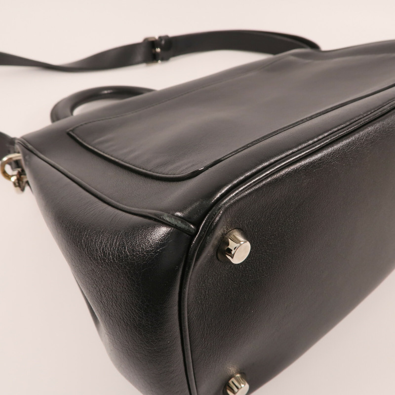 Dior 牛皮皮革Hand Bag銀扣手挽肩背兩用袋-12