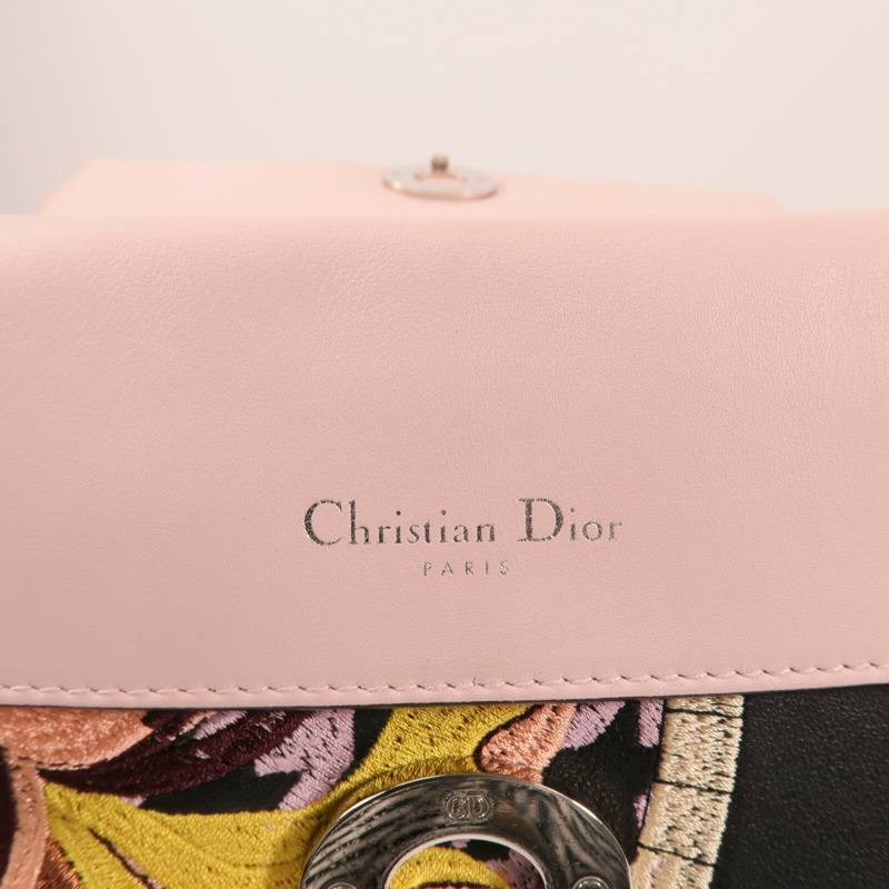 Dior 牛皮皮革Hand Bag銀扣手挽肩背兩用袋-14