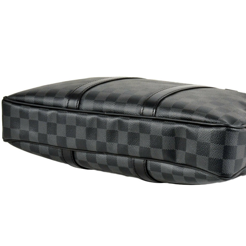 路易威登 Porte-Document Voyage PM 商務包，Damier Graphite 棋盤格紋，黑色 (GI5125)，男士款-2