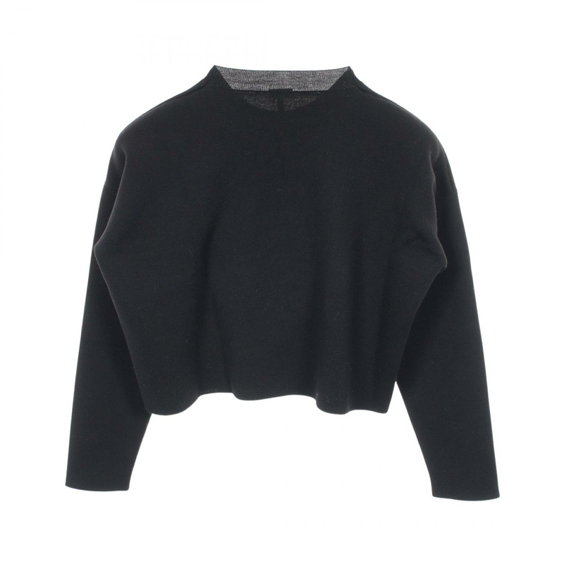 LOEWE Anagram 短版針織衫，羊毛材質，黑色，二手，女款 XS 碼-1