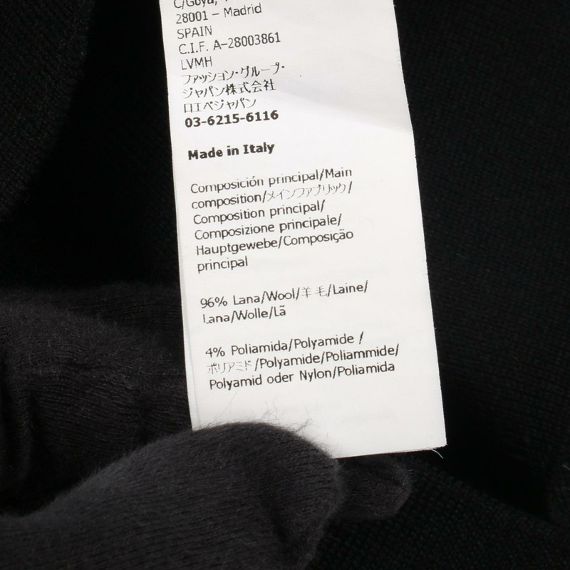 LOEWE Anagram 短版針織衫，羊毛材質，黑色，二手，女款 XS 碼-4