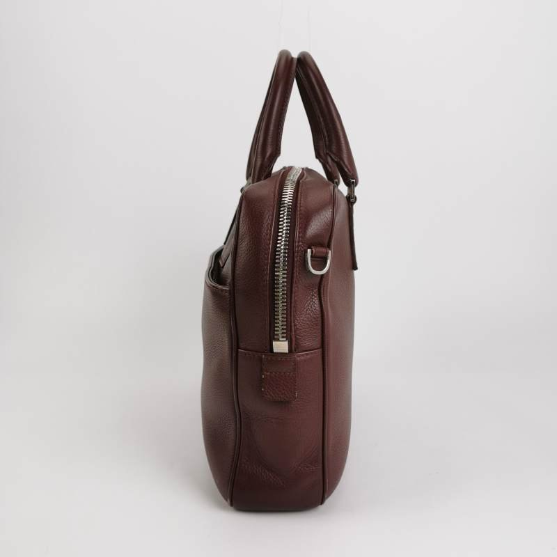 Dior牛皮純色字母Logo公文包斜挎包單肩包-2