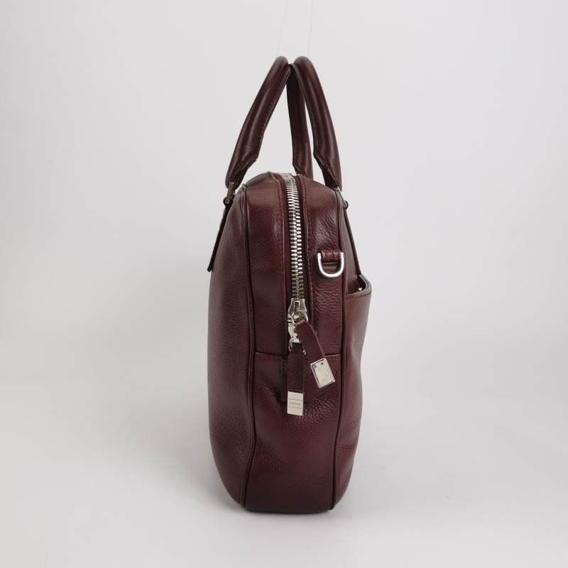 Dior牛皮純色字母Logo公文包斜挎包單肩包-3