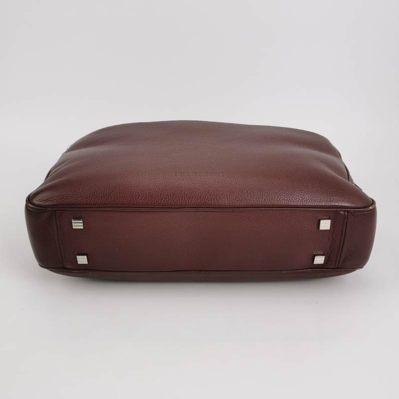 Dior牛皮純色字母Logo公文包斜挎包單肩包-5