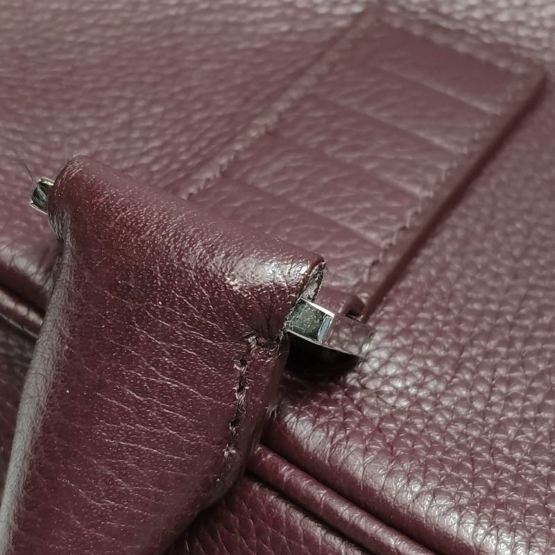 Dior牛皮純色字母Logo公文包斜挎包單肩包-18