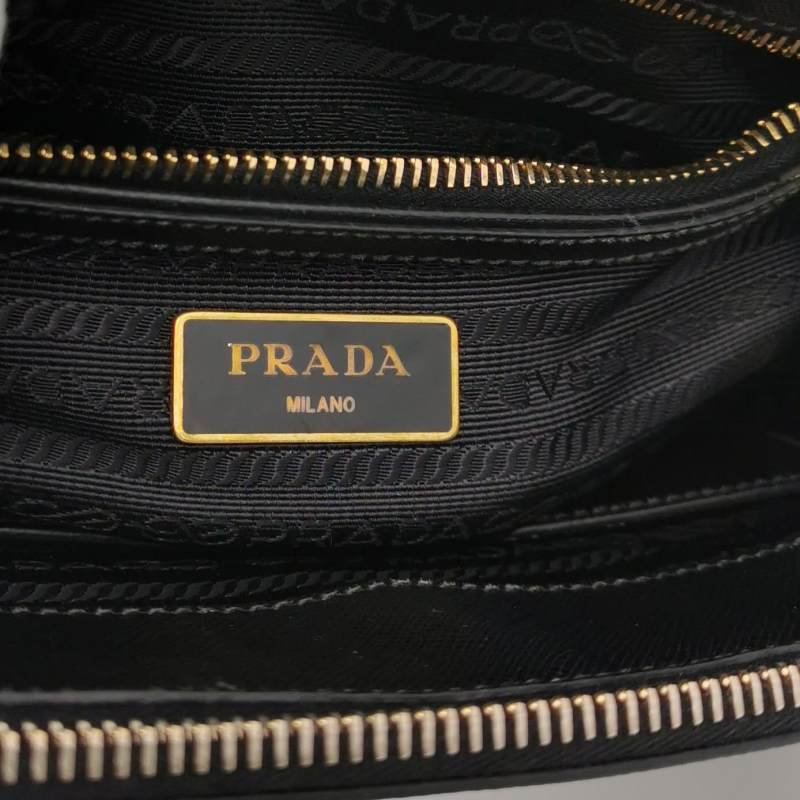 Prada Galleria殺手包中號牛皮純色三角徽標斜挎包單肩包-7