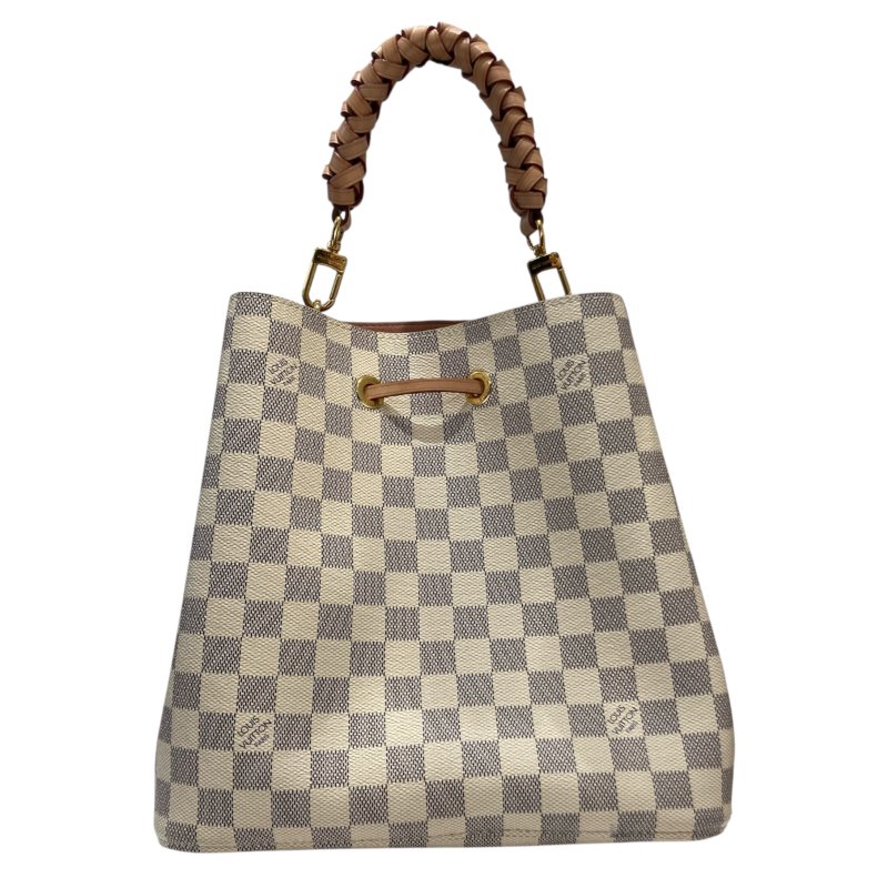 LOUIS VUITTON 路易威登 N40344 NEONOE 單肩包 水桶包 白色 棋盤格 PVC-2