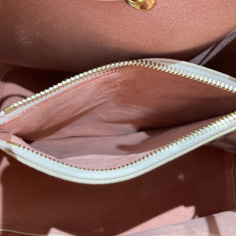 LOUIS VUITTON 路易威登 N40344 NEONOE 單肩包 水桶包 白色 棋盤格 PVC-13