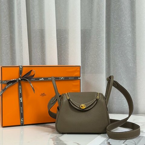 HERMES Mini lindy - 大象灰金 Z