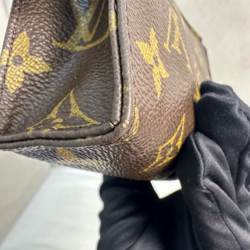 Louis Vuitton 中古老花迷你洗漱手拿包-13