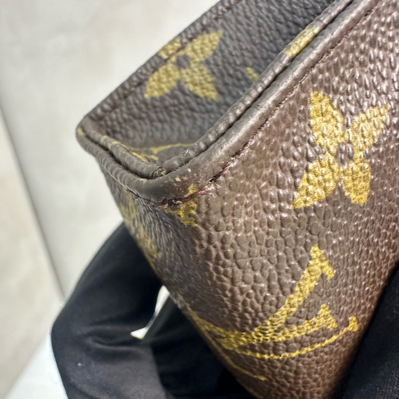 Louis Vuitton 中古老花迷你洗漱手拿包-15