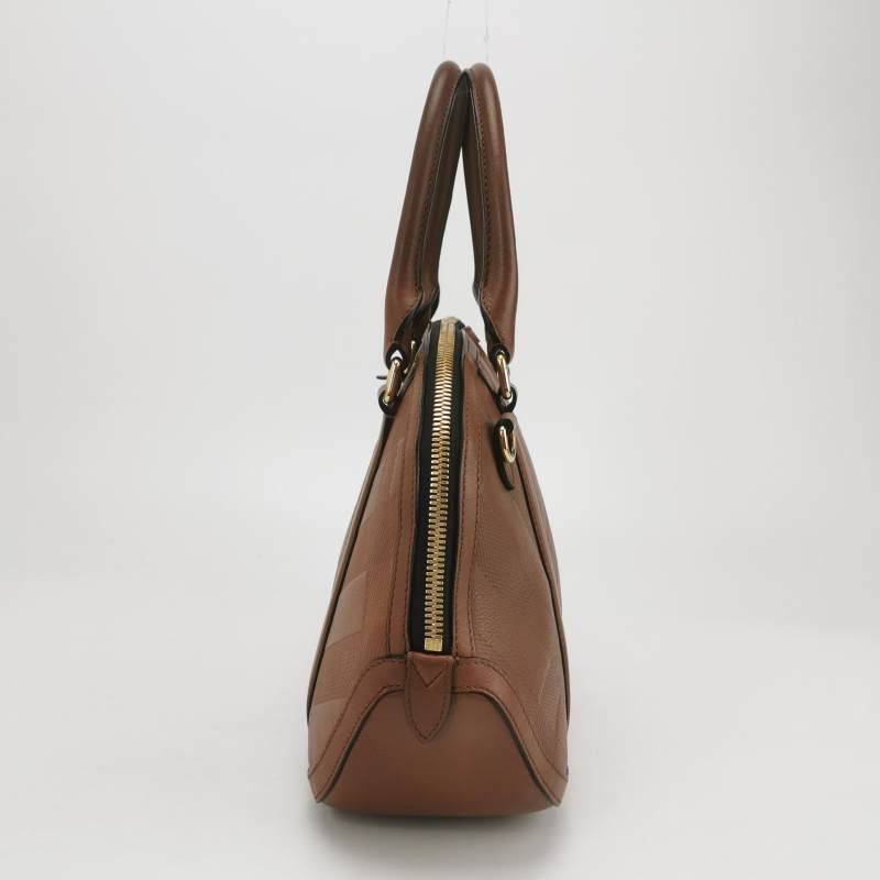 Burberry牛皮純色絎縫拉鏈斜挎包單肩包-2