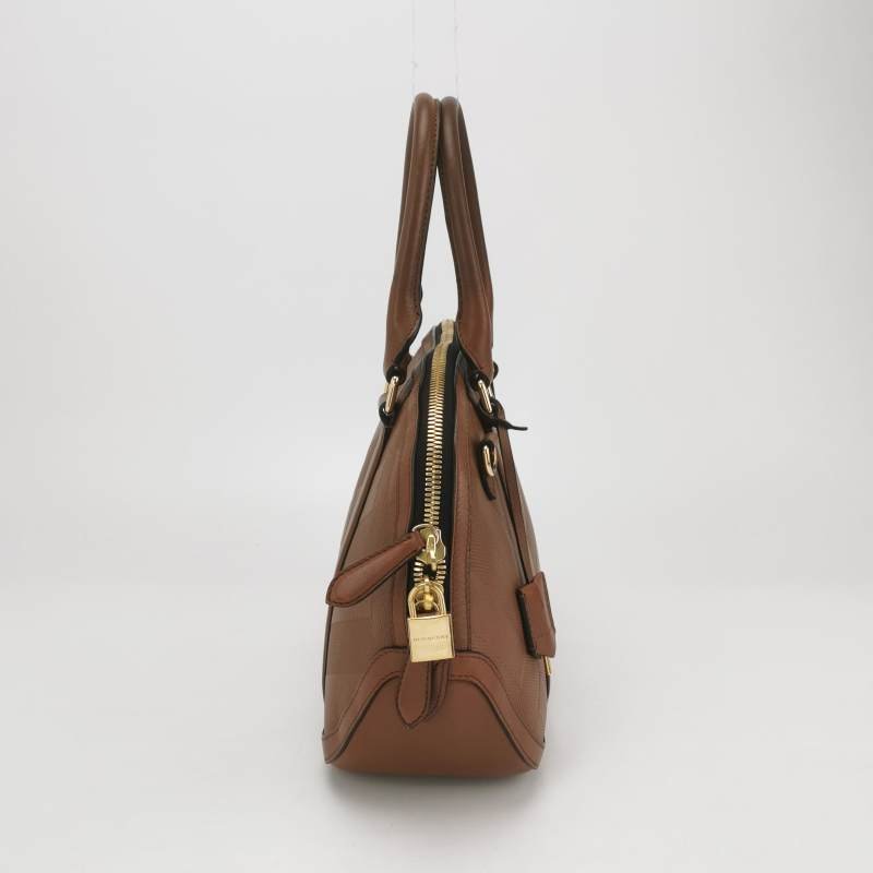 Burberry牛皮純色絎縫拉鏈斜挎包單肩包-3