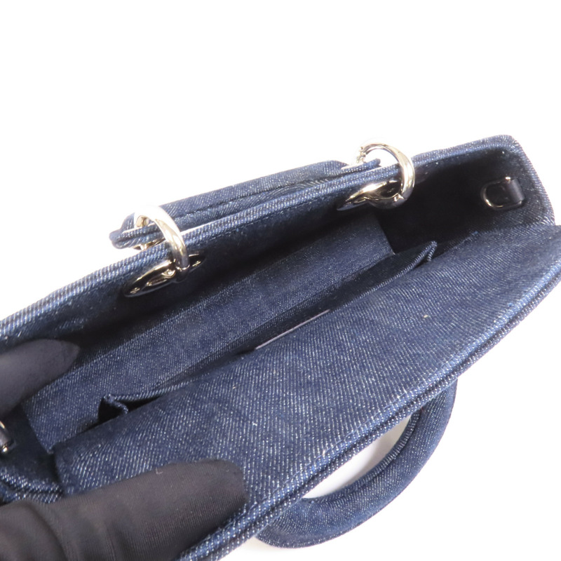 Dior Demin Lady D Joy銀扣手挽肩背兩用袋-4