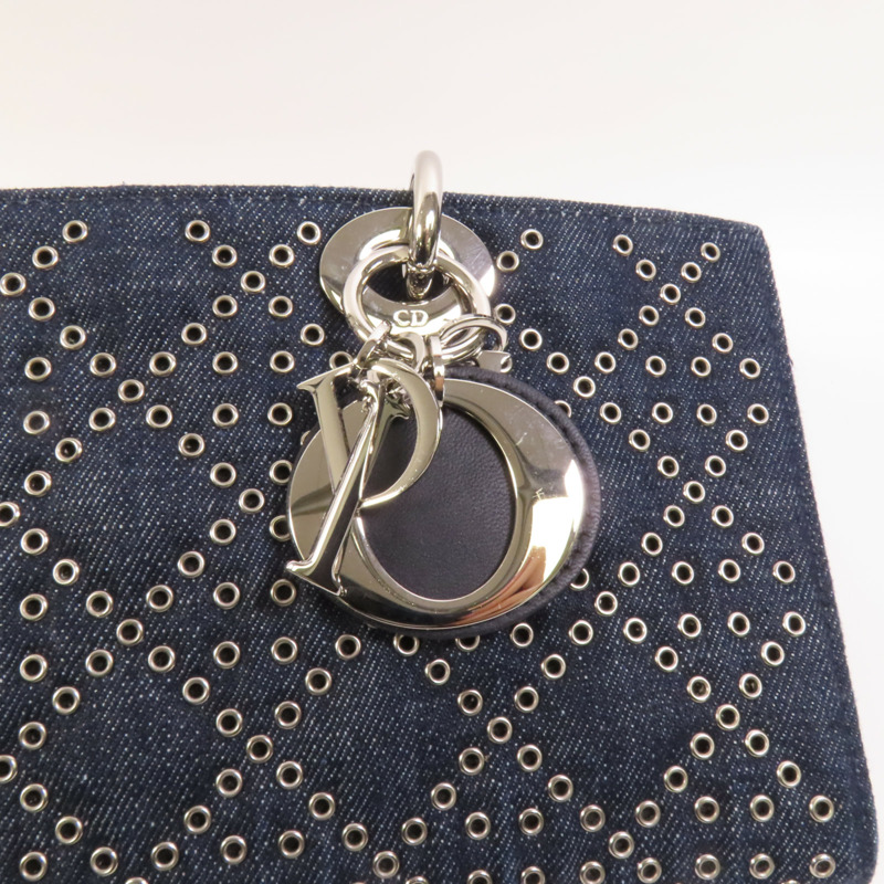Dior Demin Lady D Joy銀扣手挽肩背兩用袋-8