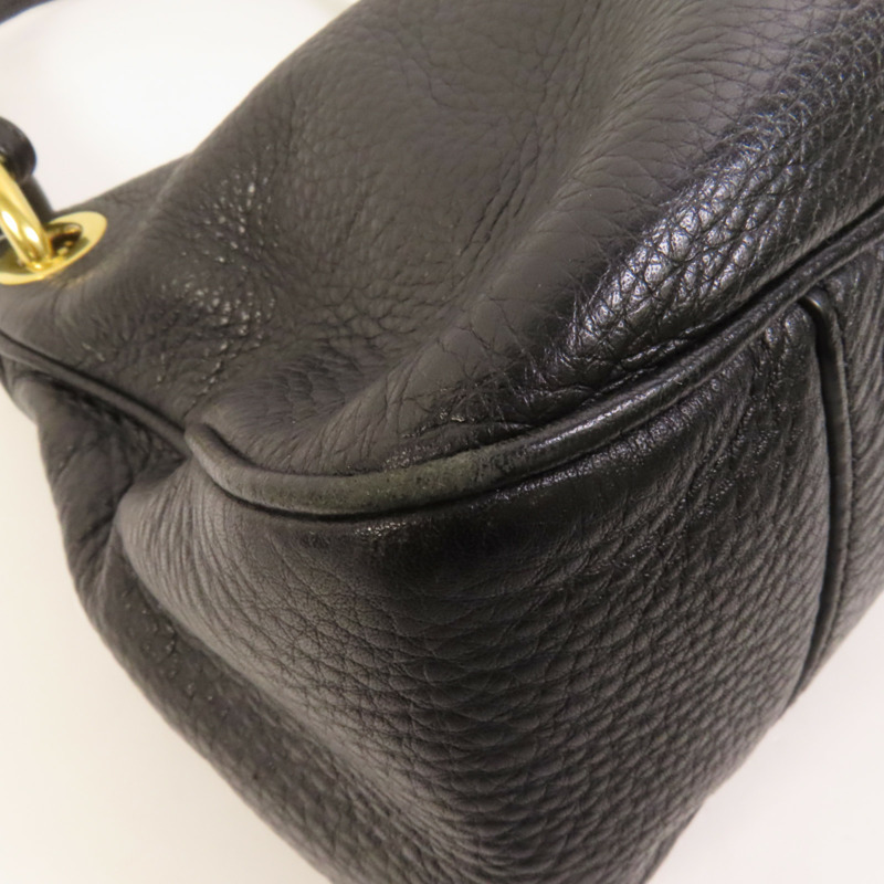 PRADA 牛皮皮革Shoulder Bag金扣肩背袋-12