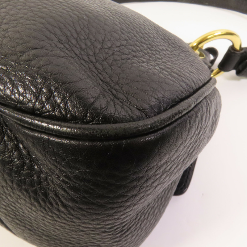 PRADA 牛皮皮革Shoulder Bag金扣肩背袋-13