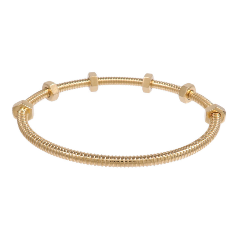 CARTIER 18K玫瑰金Ecrou de Cartier Bracelet手鐲Cartier#17-2