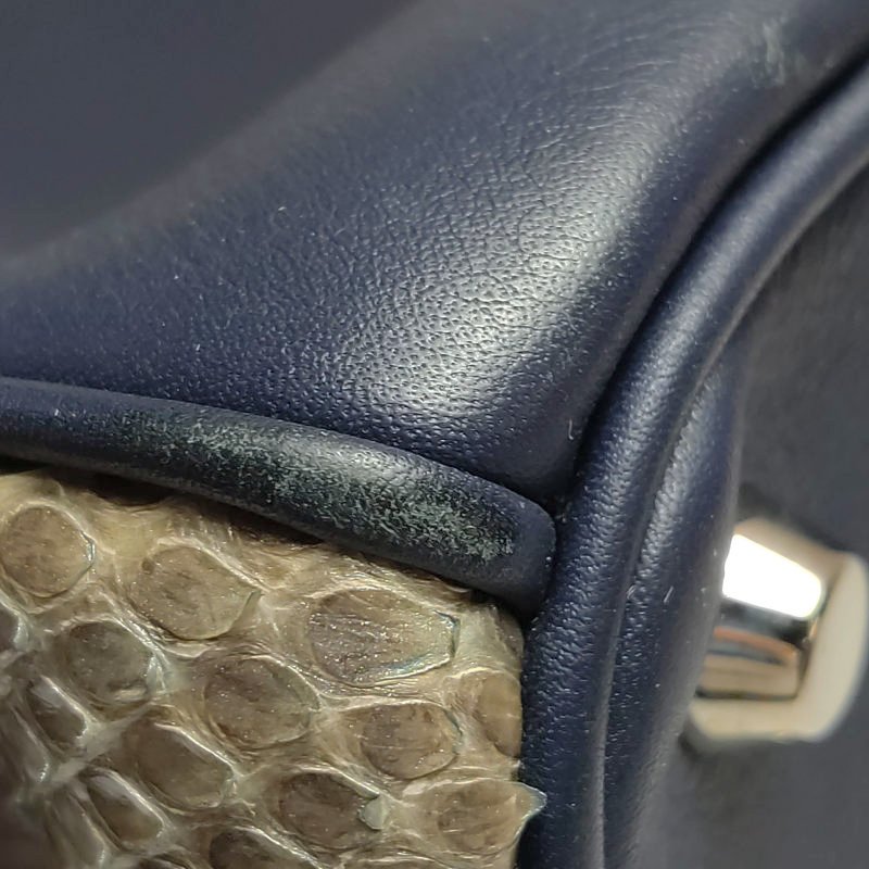 Dior Diorissimo中號牛皮蛇皮純色Dior字母吊飾子母包單肩包-23