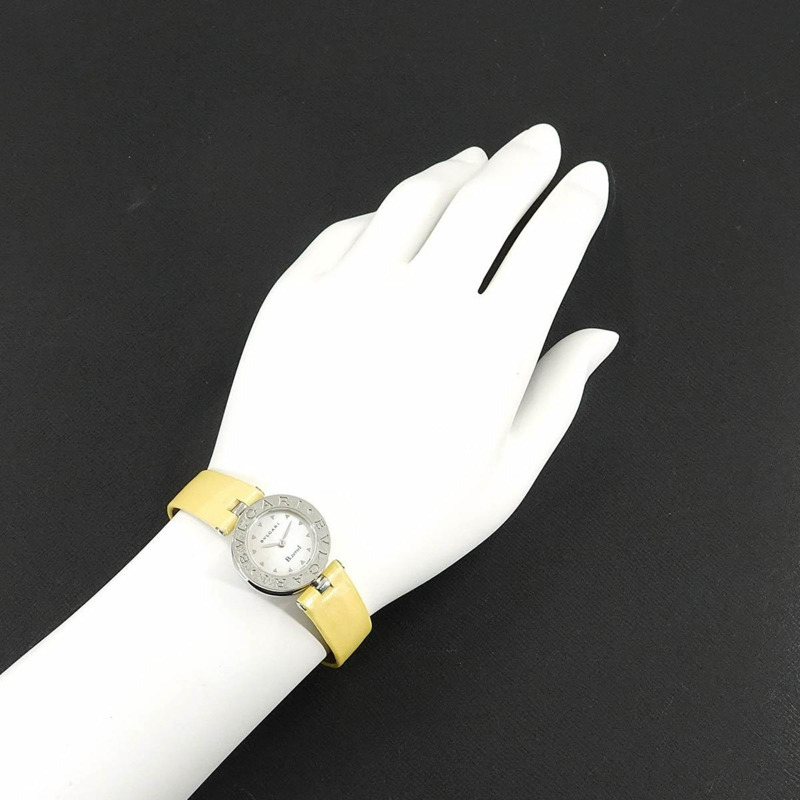 寶格麗 B-Zero1 BZ22S 女士白色貝殼石英腕錶-3