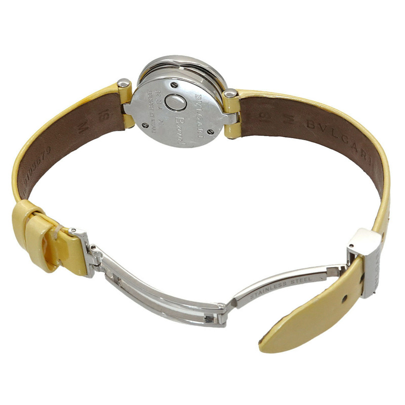 寶格麗 B-Zero1 BZ22S 女士白色貝殼石英腕錶-4