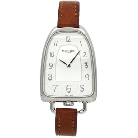 愛馬仕 Gallop d'Hermès GA1 210 女士銀色石英腕錶