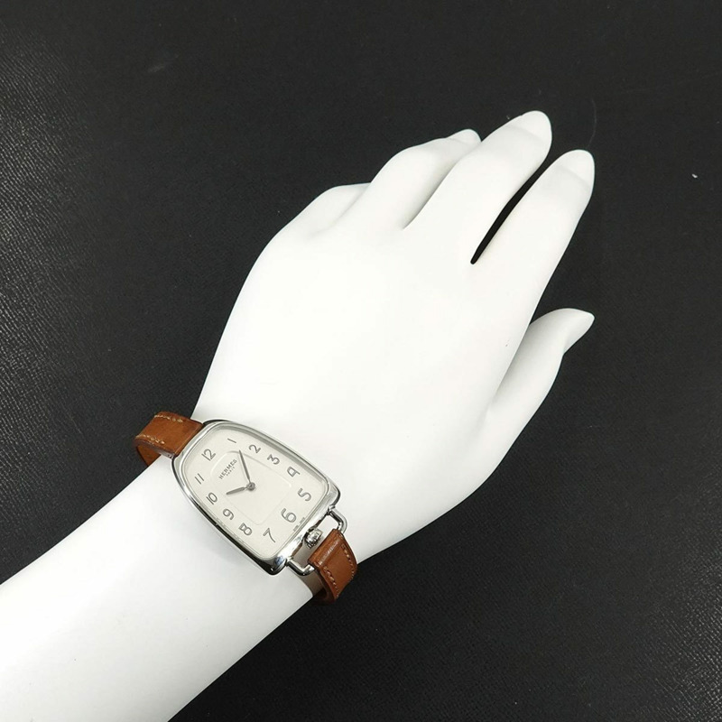 愛馬仕 Gallop d'Hermès GA1 210 女士銀色石英腕錶-3