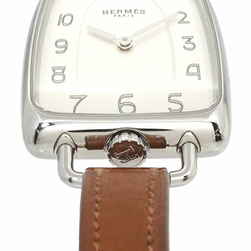 愛馬仕 Gallop d'Hermès GA1 210 女士銀色石英腕錶-5