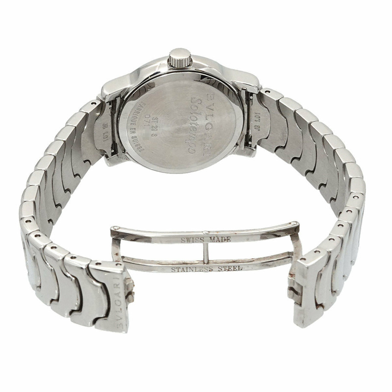 寶格麗 Solo Tempo ST29S 女士腕錶，帶日期顯示，藍色石英機芯-4