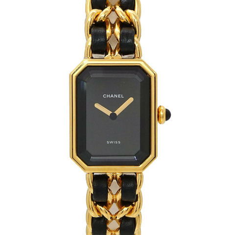 香奈兒 Premiere 女士腕錶，L 碼，H0001，黑金配色，石英機芯