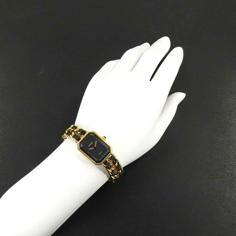 香奈兒 Premiere 女士腕錶，L 碼，H0001，黑金配色，石英機芯-3