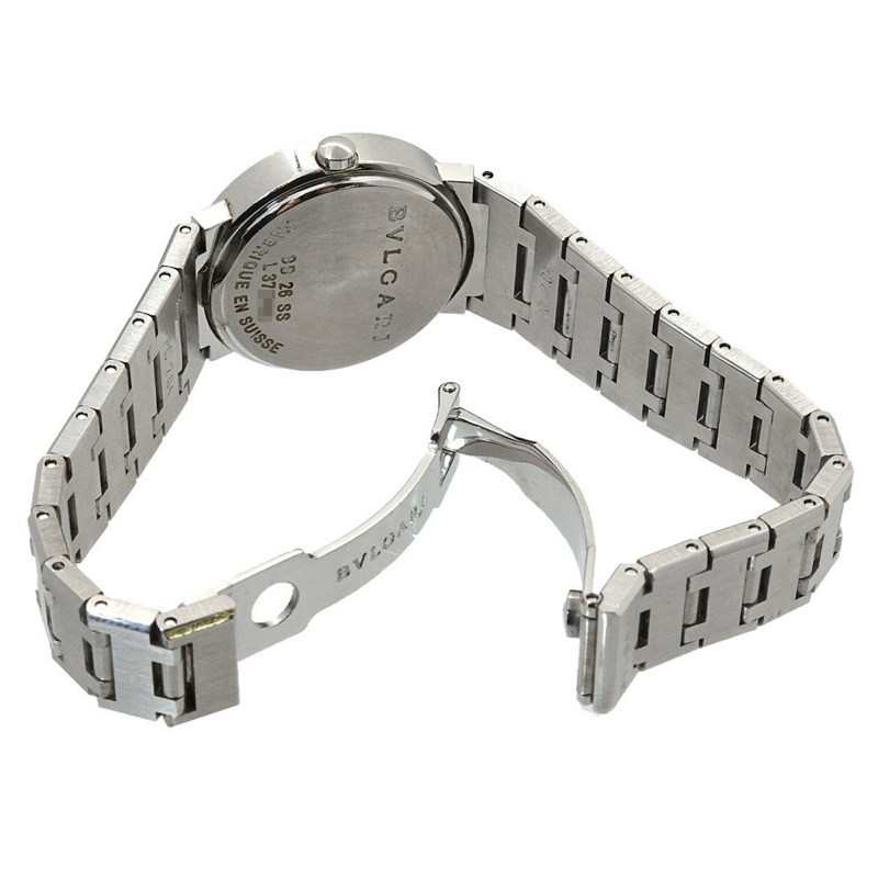 寶格麗 BB26SS 女士腕錶 12P 鑲鑽黑色石英錶-3