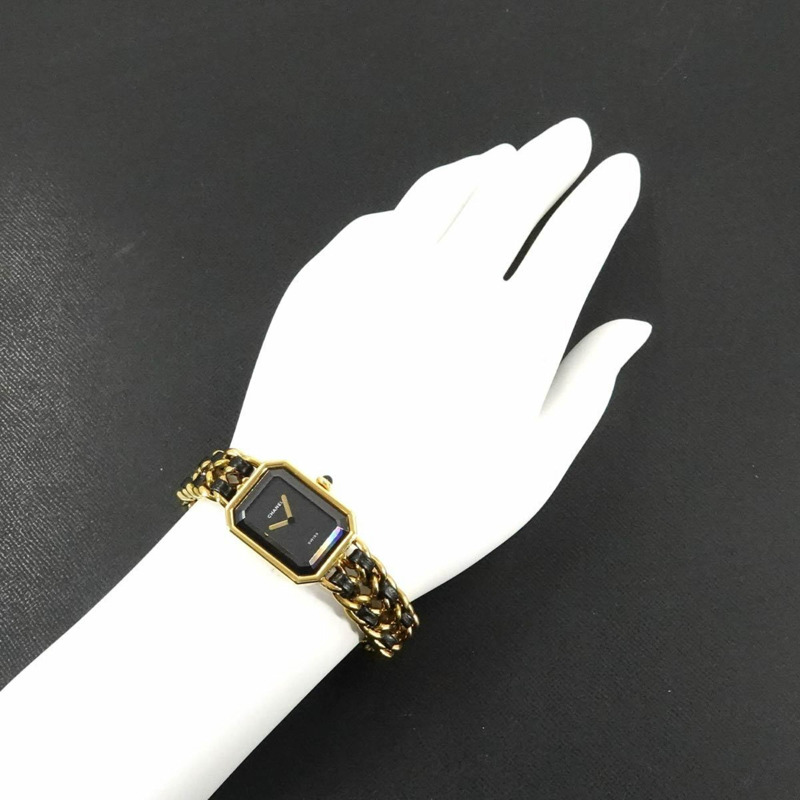 香奈兒 Premiere 女士腕錶，M 碼，H0001，黑金配色，石英機芯-2