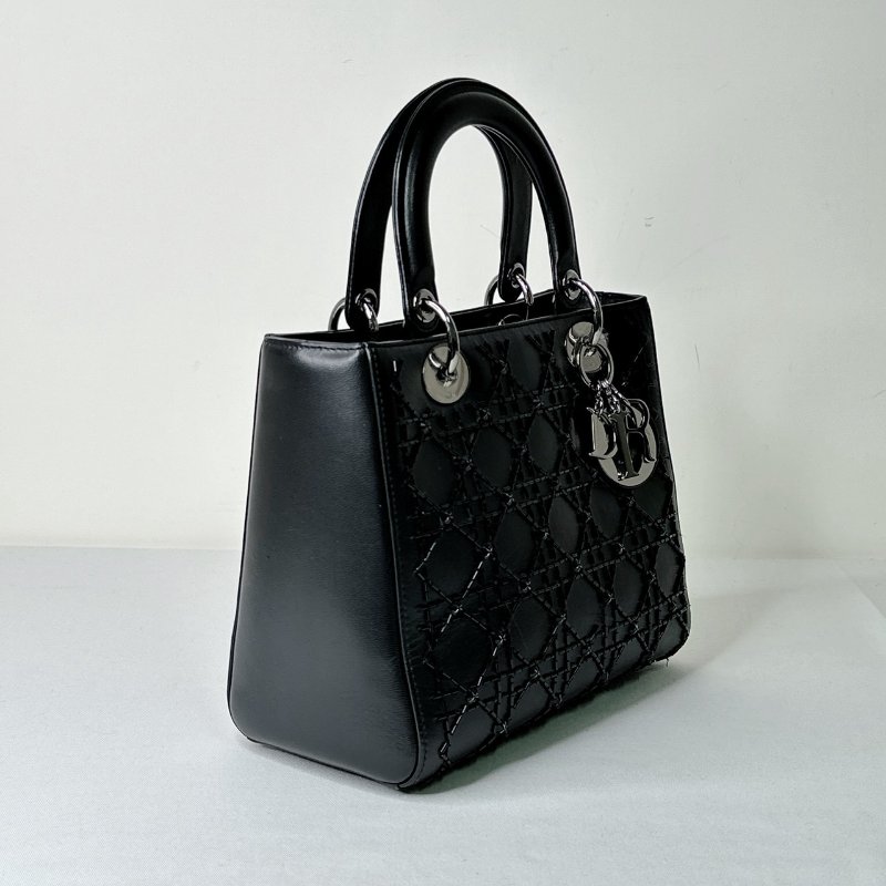 DIOR 黑色串珠五格黛妃包-3