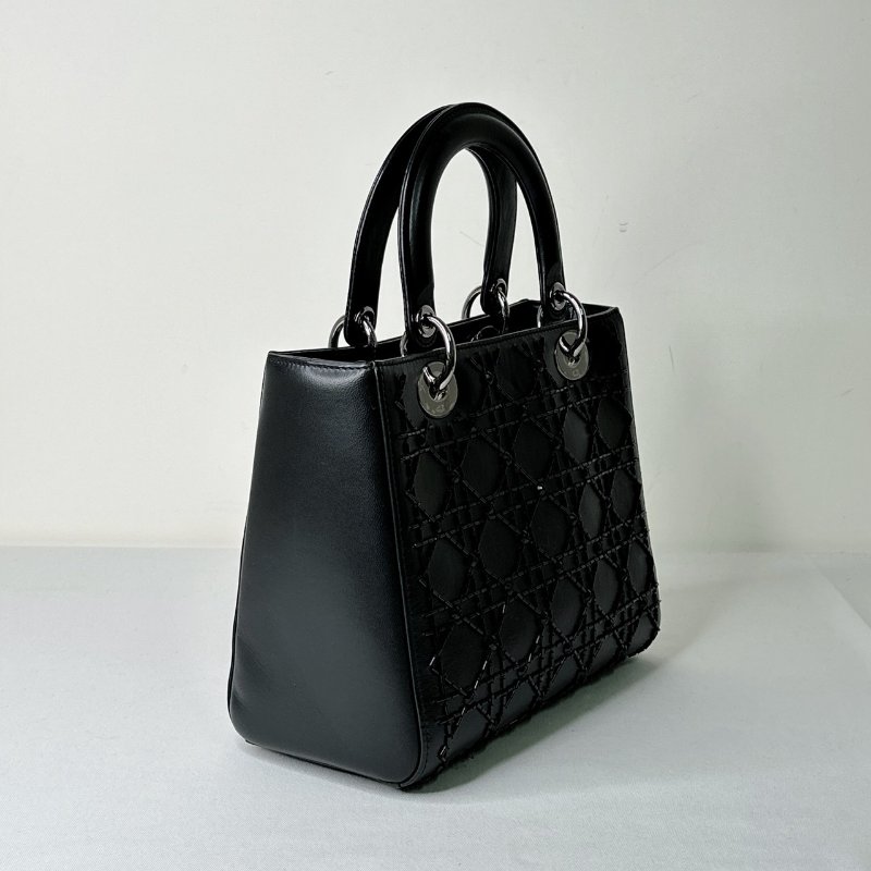 DIOR 黑色串珠五格黛妃包-5