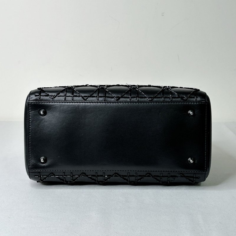 DIOR 黑色串珠五格黛妃包-10