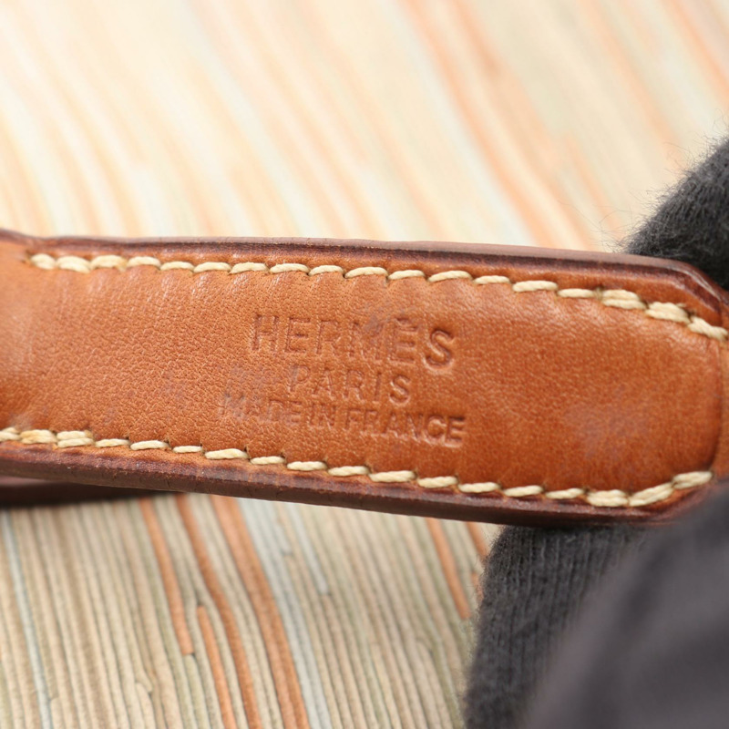 HERMES Trim 35 肩背包 Vibrato Barenia 皮革 灰棕色 Fauve GHW 二手 E-3