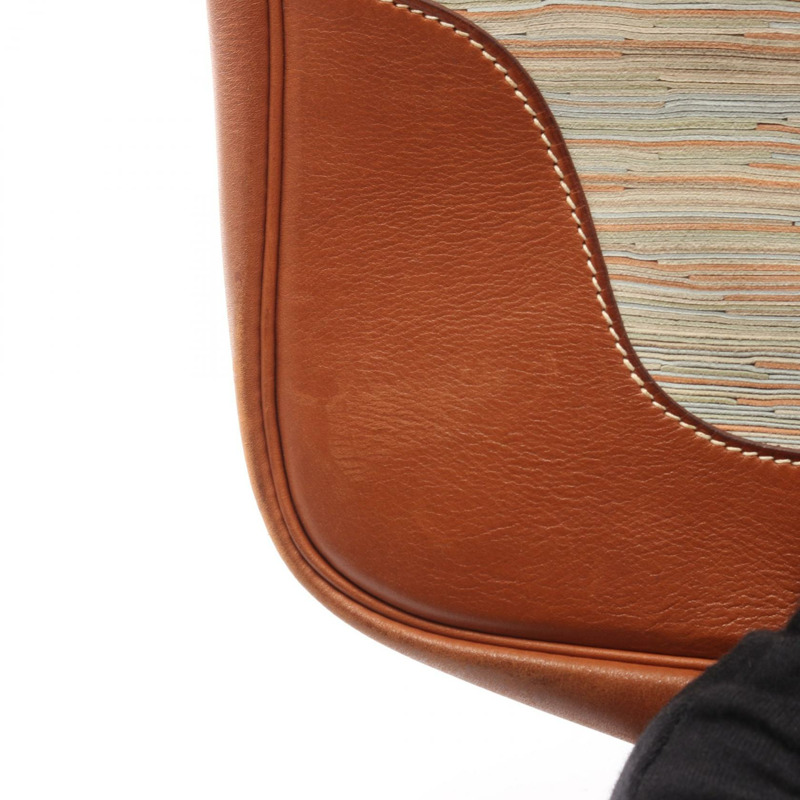 HERMES Trim 35 肩背包 Vibrato Barenia 皮革 灰棕色 Fauve GHW 二手 E-10