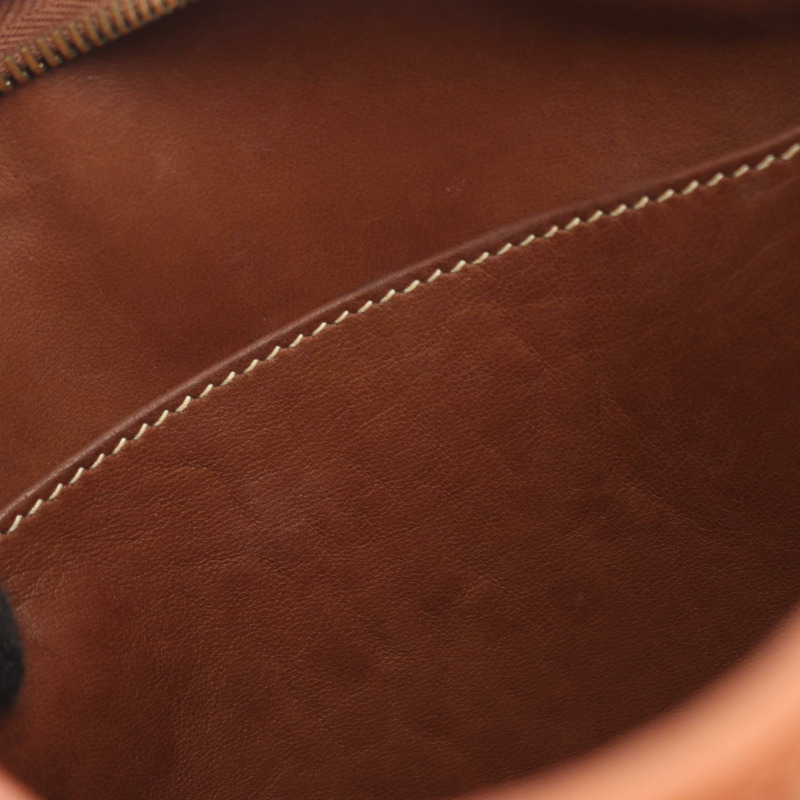 HERMES Trim 35 肩背包 Vibrato Barenia 皮革 灰棕色 Fauve GHW 二手 E-13